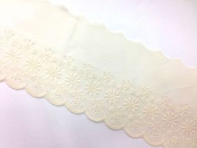 Great value 12cm Daisy Dreams Broderie Trim- Cream available to order online Australia
