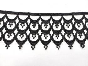 Great value 8.5cm Tabitha Lace Trim- Black #700 available to order online Australia