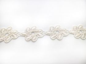 Great value 40mm Flora Lace Trim- Ivory #703 available to order online Australia
