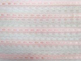 Great value 27mm Ribbon Eyelet Lace Trim- Pink And White #T059 available to order online Australia