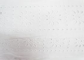 Great value 85mm Sunny Girl Broderie Anglaise Trim- White #229 available to order online Australia