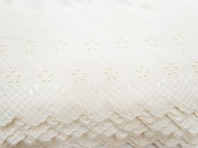Great value 10cm Juliet Broderie Anglaise Trim- Cream #233 available to order online Australia