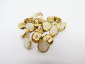 Great value 16mm Button- FB399 Ivory On Gold available to order online Australia