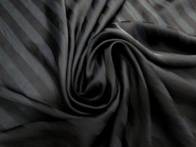 Great value Subtle Stripe Satin Chiffon- Black #3136 available to order online Australia
