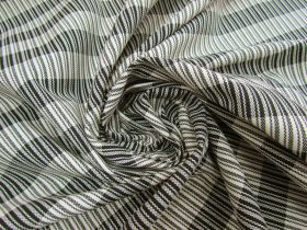 Great value Basket Weave Stripe Cotton- Black/Cream #6915 available to order online Australia