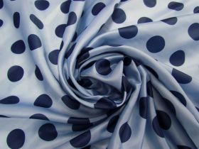 Great value Polka Dot Bemberg Rayon Lining- Dusk Blue #7004 available to order online Australia