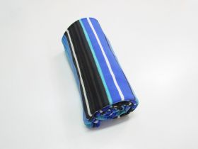 Great value 1m Mini Roll Remnant- Moonlight Stripe Spandex- Ocean available to order online Australia