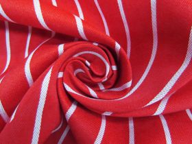 Great value Sweet Sailor Stripe Cotton Blend Drill- Red #9499 available to order online Australia