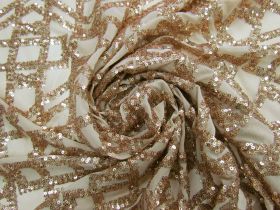 Great value Glamour Sequin on Stretch Mesh- Gold #7225 available to order online Australia