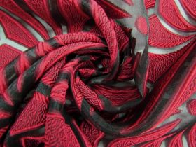 Great value Stained Glass Brocade On Organza- Deep Red #9730 available to order online Australia