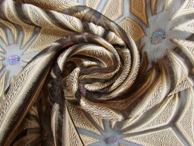 Great value Stained Glass Brocade On Organza- Gold #9731 available to order online Australia