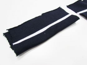 Great value Cotton Blend Pre-Cut Cuff Ribbing- Navy With White Stripe #RWC001 available to order online Australia