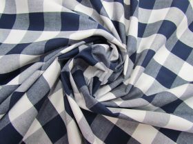 Great value 25mm Gingham Cotton- Navy #5558 available to order online Australia