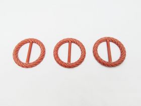 Great value 39mm Coral Round Rope Buckles RW585- 3 for $3 available to order online Australia