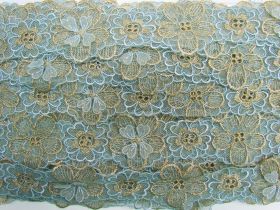 Great value 45mm Fairy Garden Lace- Blue & Gold #905 available to order online Australia