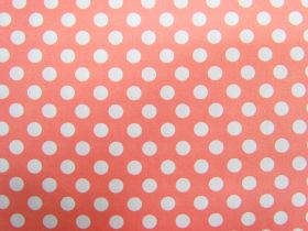 Great value Spot Cotton- White on Peach #4262 available to order online Australia