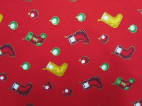 Great value Deck The Halls Cotton- Red #5727 available to order online Australia