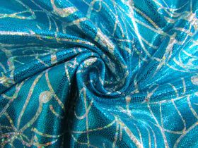 Great value Holographic Laser Show Spandex- Aqua #7692 available to order online Australia