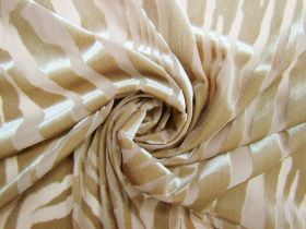 Great value Zebra Burnout Stretch Velvet- Tan #8122 available to order online Australia