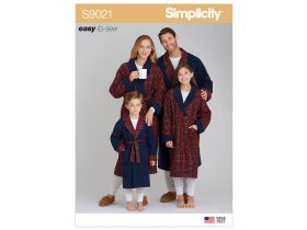 Great value Simplicity Pattern S9021 Children's, Teens' & Adults' Robe- Size A (XS - L / XS - XL) available to order online Australia