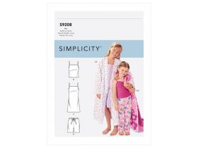 Great value Simplicity Pattern S9208 Children's/Girls' Robe, Belt, Tops, Gown, Shorts and Pants- Size K5 (7-8-10-12-14) available to order online Australia