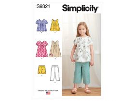 Great value Simplicity Pattern S9321 CHILD & GIRL SPORTSWEAR- Size A (3-4-5-6-7-8) available to order online Australia