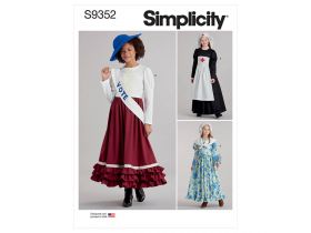 Great value Simplicity Pattern S9352 GIRL COSTUME & FACE CVER- Size A (7-8-10-12-14) available to order online Australia