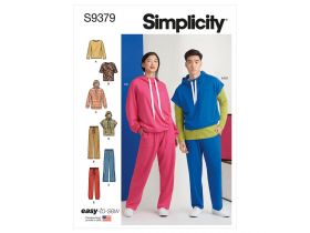 Great value Simplicity Pattern S9379 UNISEX HOODIE PANT & TEE- Size A (XS-S-M-L-XL-XXL) available to order online Australia