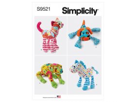 Great value Simplicity Pattern S9521 Plush Animals- Size OS (One Size Only) available to order online Australia