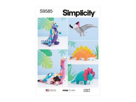 Great value Simplicity Pattern S9585 PLUSH DINOSAURS- Size OS (One Size Only) available to order online Australia