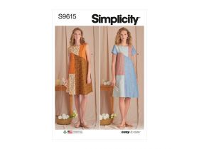Great value Simplicity Pattern S9615 MISSES' DRESSES- Size A (XS-S-M-L-XL) available to order online Australia