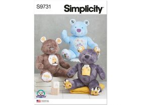 Great value Simplicity Pattern S9731 Stuffed Bear by Carla Reiss Design- Size OS (ONE SIZE) available to order online Australia