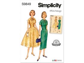 Great value Simplicity Pattern S9849 MISSES' DRESS WITH SKIRT VARIATIONS- Size H5 (6-8-10-12-14) available to order online Australia