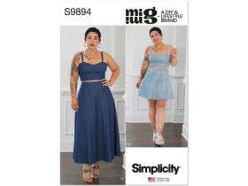 Great value Simplicity Pattern S9894 MISSES' AND WOMEN'S TOP AND SKIRT IN TWO LENGTHS- Size BB (20W-22W-24W-26W-28W) available to order online Australia