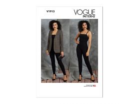 Great value Vogue Pattern V1913 MISSES BLAZER & JUMPSUIT- Size B5(8-10-12-14-16) available to order online Australia