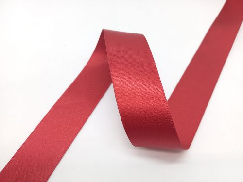 Great value Double Sided Satin Ribbon- 25mm- 908 SCARLET BERRY available to order online Australia