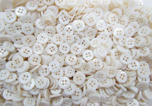 Great value 10mm Pearl White Fashion Buttons FB156- 10 Button Bundle available to order online Australia