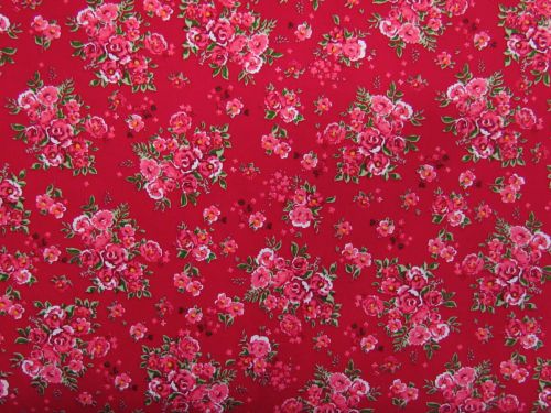 Great value Red Rose Bouquet Cotton #PW1457 available to order online Australia
