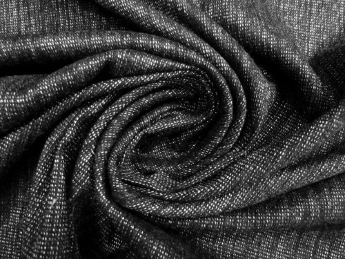Great value Stretch Cotton Viscose Blend Suiting- Sliver On Charcoal #10965 available to order online Australia