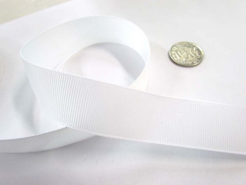 Great value Grosgrain Ribbon 22mm- White available to order online Australia