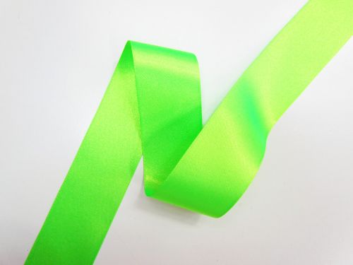 Great value Double Sided Satin Ribbon- 35mm- 6847 FLUORO GREEN available to order online Australia