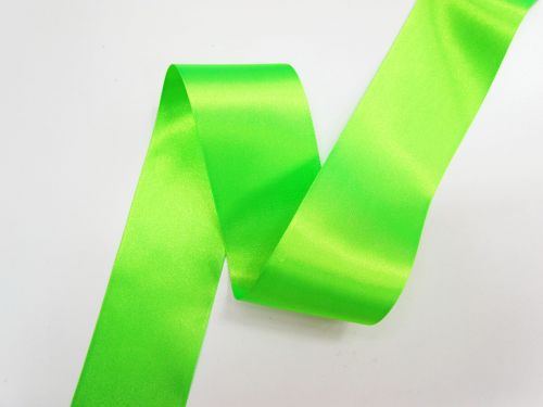 Great value Double Sided Satin Ribbon- 50mm- 6847 FLUORO GREEN available to order online Australia