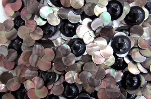 Great value Black- Opal Finish Flower Couture Buttons- CB222 available to order online Australia