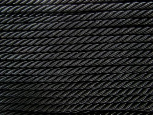 Great value 8mm Twisted Cord Trim- Black #T019 available to order online Australia