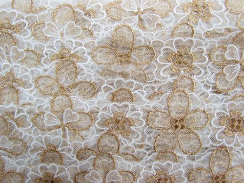 Great value 45mm Fairy Garden Lace- White & Gold #T025 available to order online Australia