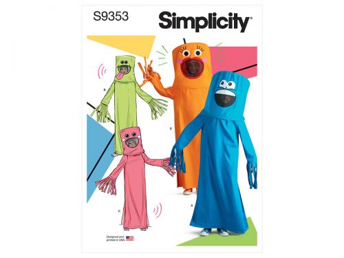 Great value Simplicity Pattern S9353 ADULT COSTUME- Size BB (XS-S-M-L-XL) available to order online Australia