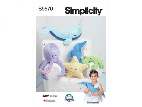 Great value Simplicity Pattern S9570 Plush Toy Sea Creatures- Size OS (One Size Only) available to order online Australia