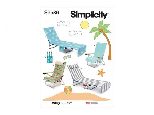 Great value Simplicity Pattern S9586 LOUNGE/BEACH CHAIR COVER- Size OS (One Size Only) available to order online Australia