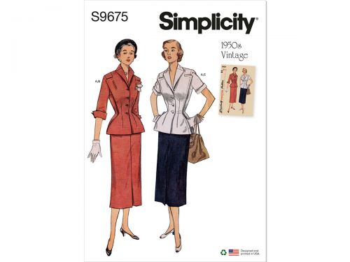 Great value Simplicity Pattern S9675 MISSES' SKIRT AND JACKET- Size U5 (16-18-20-22-24) available to order online Australia