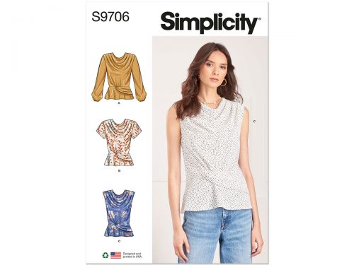 Great value Simplicity Pattern S9706 Misses' Tops- Size Y5 (18-20-22-24-26) available to order online Australia